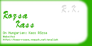 rozsa kass business card