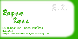 rozsa kass business card